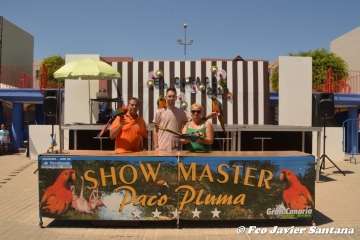 Espectáculo de aves exóticas de Paco Pluma en El Caracol (Foto Francisco Javier Santana)